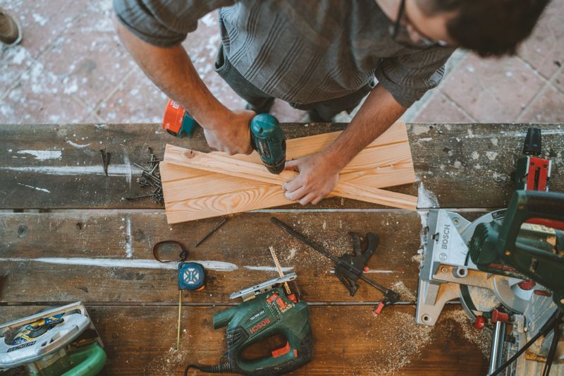 a man doing some DIY projects